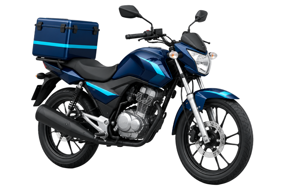 Ilustração de motorista de app moto